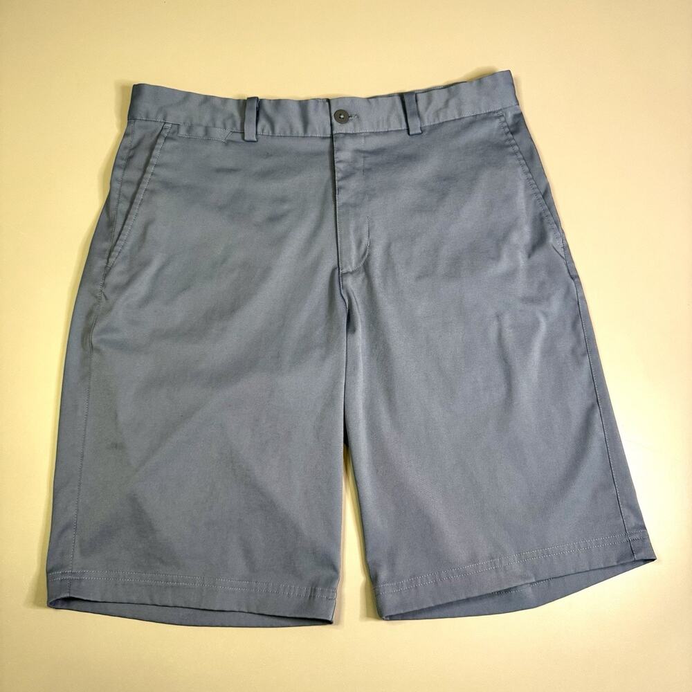 Nike Golf Shorts Mens 32 Chino Zip Front Pockets Cotton Blend